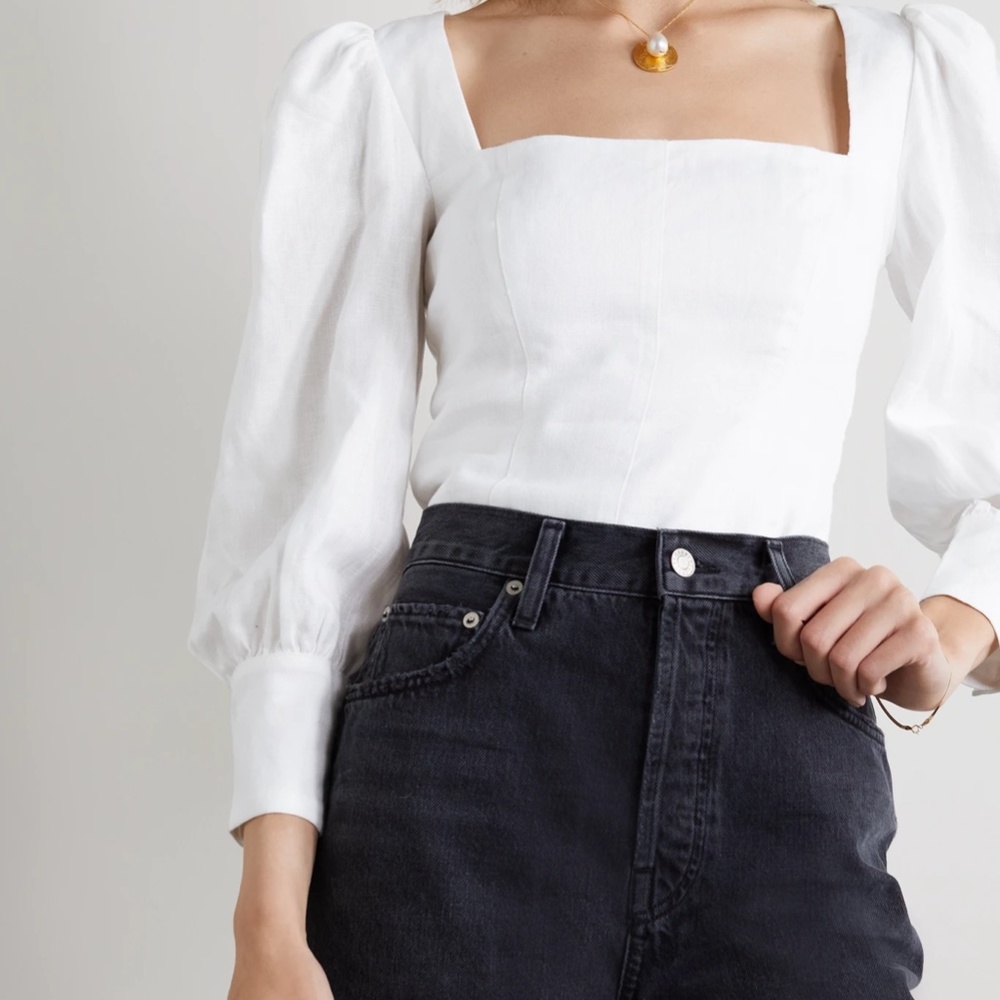 Reformation Stilton Linen Blouse NWT